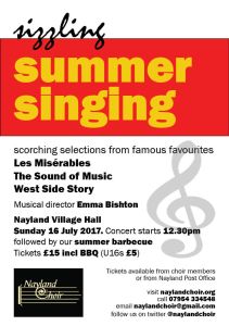 Sizzling summer singing poster
